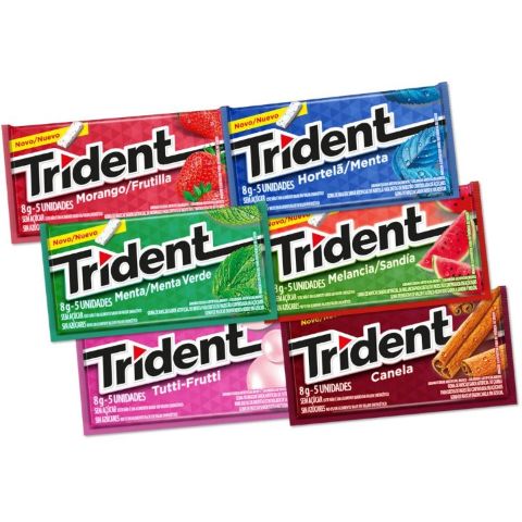 Chiclete Trident, Mentos ou chiclete similar